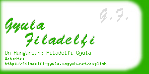 gyula filadelfi business card